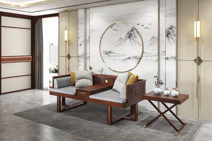 新中式實木休閑沙發(fā)，新中式接待沙發(fā)
